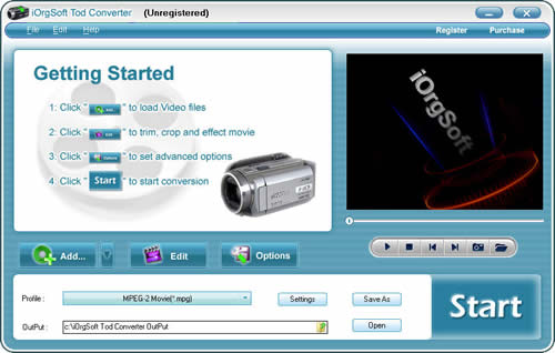 Tod to MPEG Converter