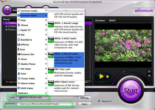 Convert Sony AVCHD videos on Mac