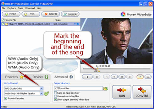 extract a song from your Favorite Movie on DVD