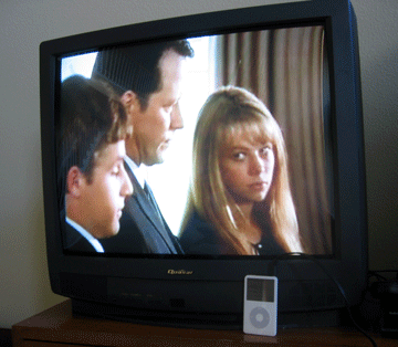 iPod movie on tv
