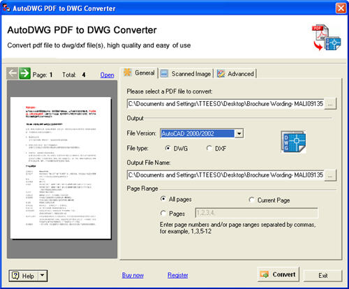 Pdf to DWG Converter