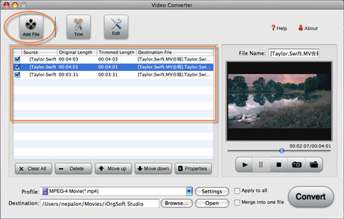 Import FLV into iMovie.