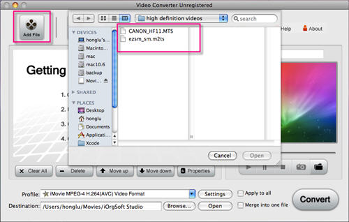 Import M2TS to iMovie with Movie Converter