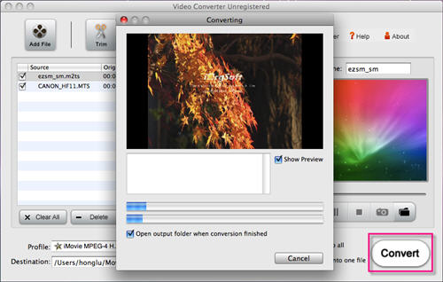 Import M2TS to iMovie with Movie Converter