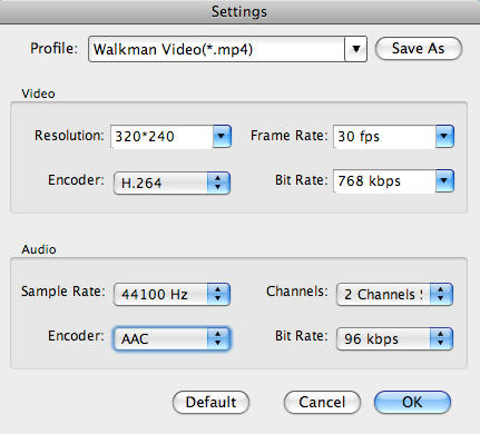 Walkman Video Converter Mac