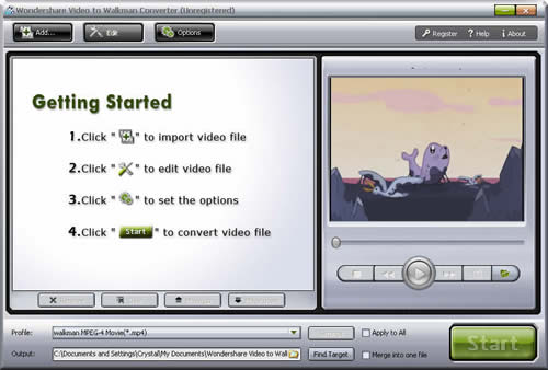 Free download Youtube Video and Convert Youtube Video to Walkman Video.